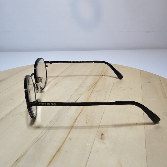 Steve Madden CV Roundz Black Full Rim Eye Glasses Metal Frame 50□22 L.140mm - Picture 3 of 10